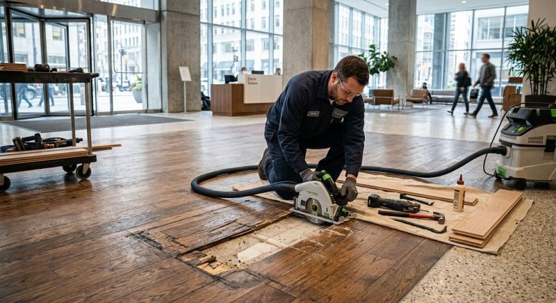 Our team working on Flooring Service projects in Bristol, RI